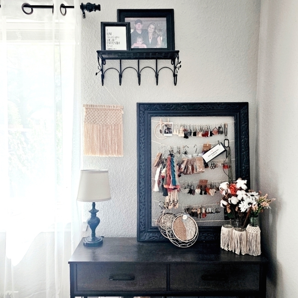 Small Macrame Wall Hanging Handcrafted Catcher and Cord OS